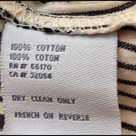 ❤Urban Outfitters Cooperative off white with black pinstripe strapless dress S - Picture 5 of 6